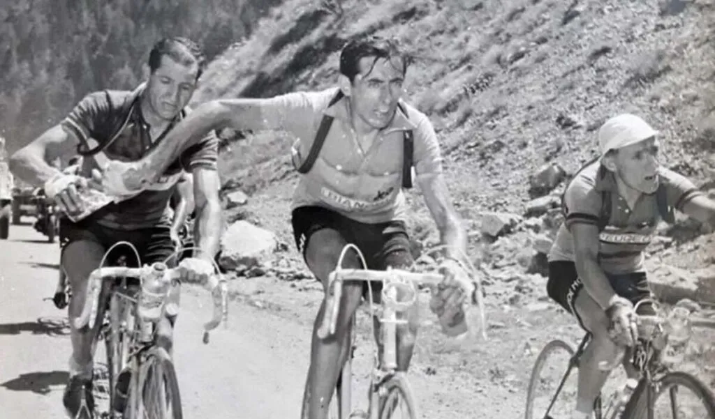 Coppi e Bartali durante il Tour de France del 1952