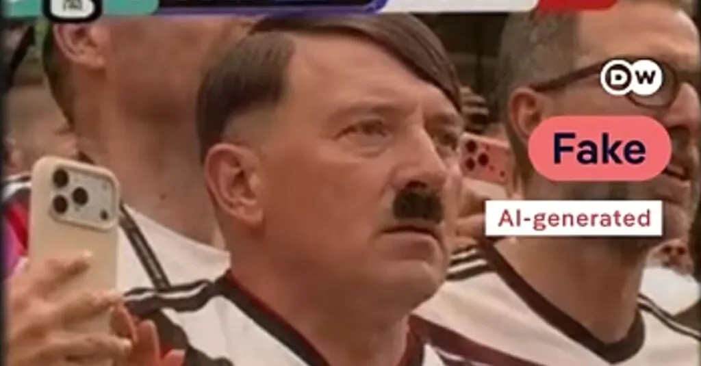 Festeggia un gol della Germania ai Mondiali, poi si ritrova trasformato in Hitler: adesso indaga anche l’FBI La foto modificata del tifoso