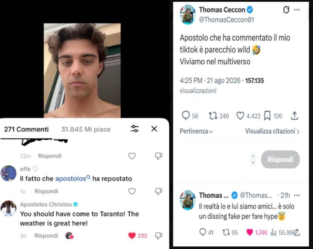 Ceccon e il dissing con il “nemico”: la rivalità con Christou diventa uno show sui social ceccon e il suo dissing sui social