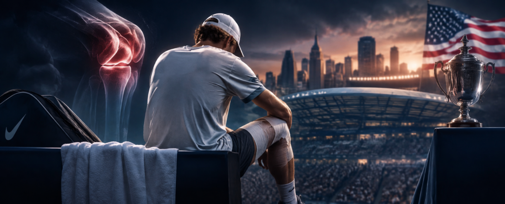 Piatti lancia l’allarme su Sinner: “Il corpo ha bisogno di respirare, così i campioni rischiano di sparire troppo presto” Un'immagine grafica che rappresenta Sinner, grande assente degli US Open