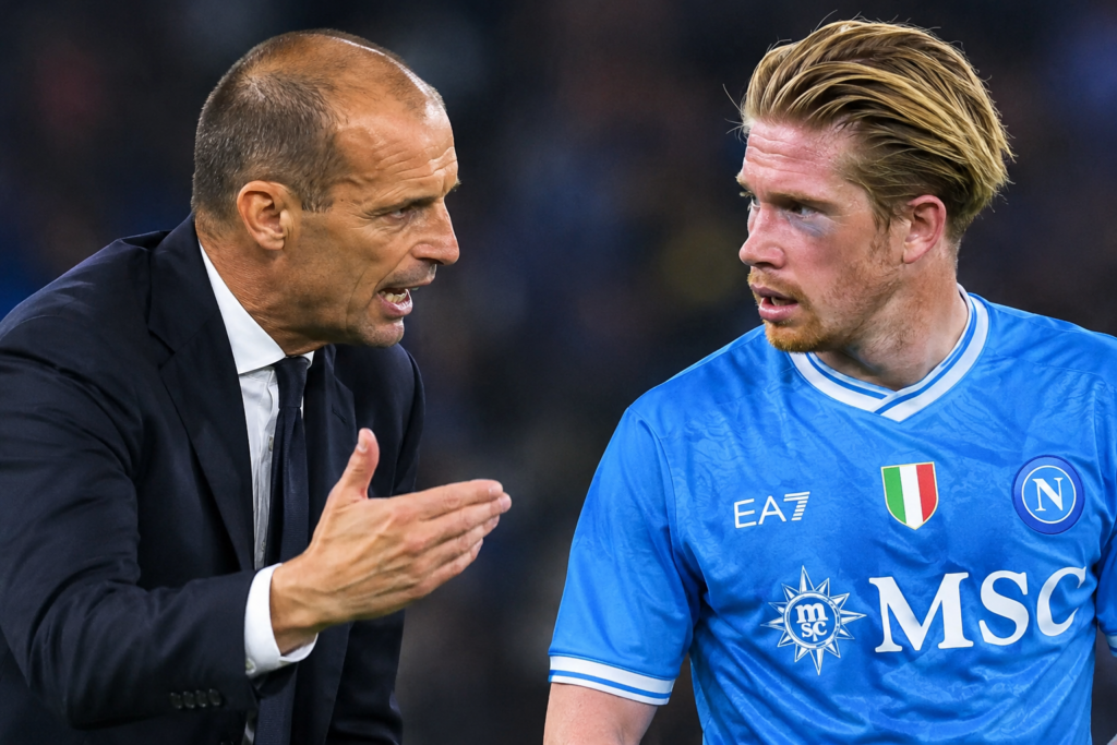Napoli, scoppia il caso De Bruyne-Allegri: lite in Champions e una decisione che può sorprendere tutti Allegri vs De Bruyne