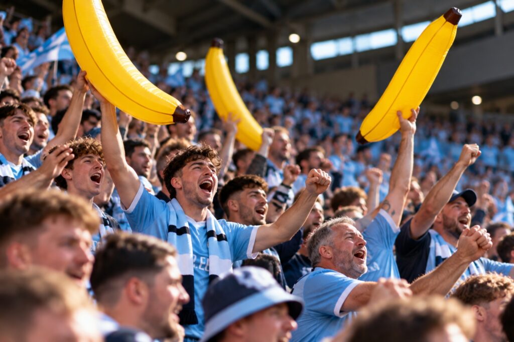 banane gonfiabili stadio